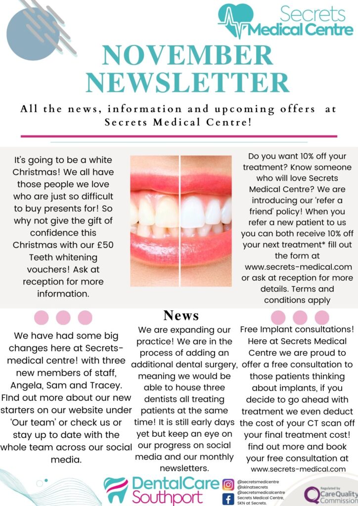 November newsletter for use in articles and emails