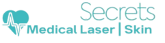 a blue green Secrets Medical Laser branch image logo